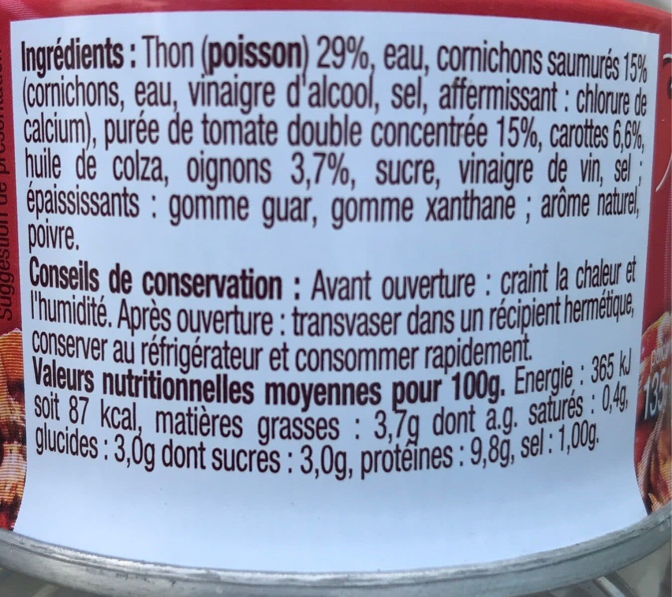 Auchan Thon à la catalane packshot