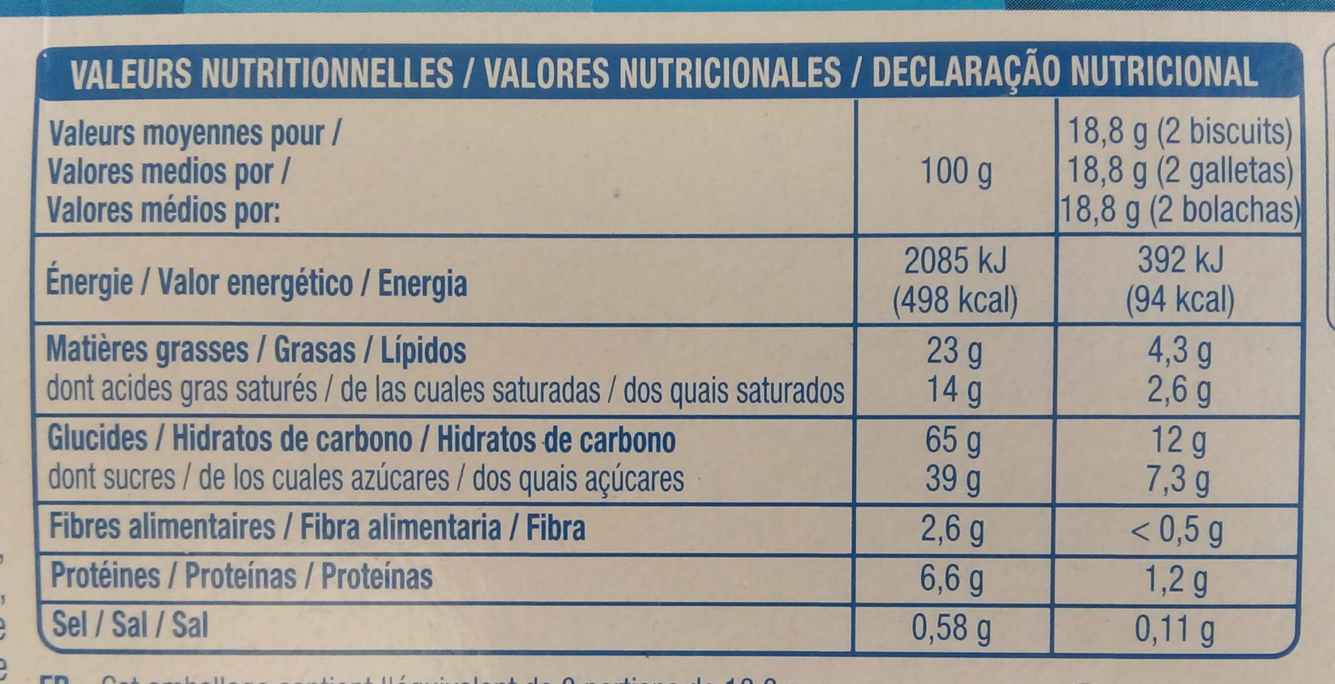 Auchan Petit Beurre Tablette Chocolat au Lait packshot