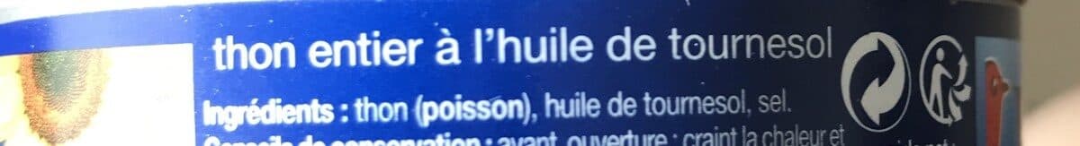 Auchan Thon entier à l'huile de tournesol packshot
