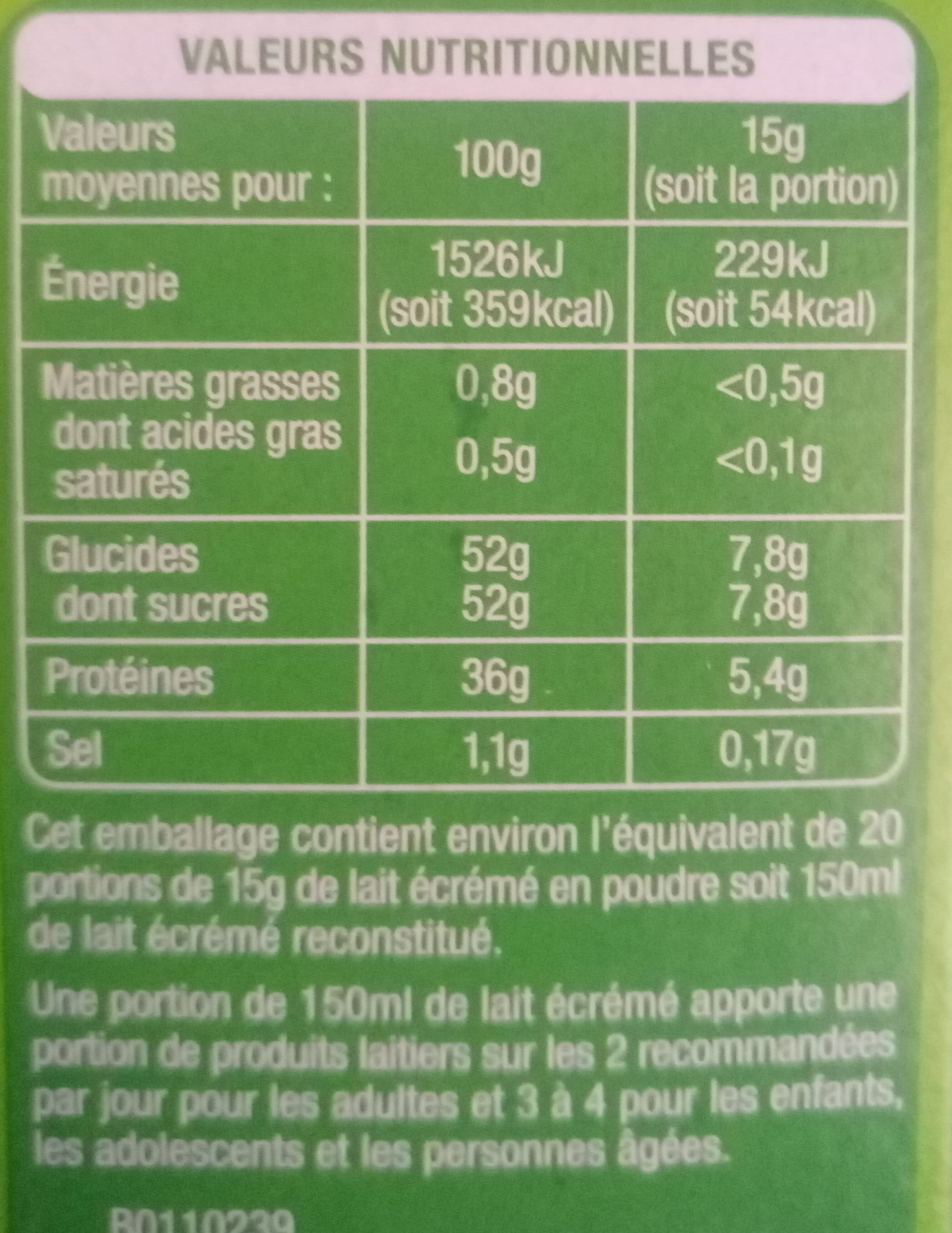 Auchan Lait en poudre écrémé packshot