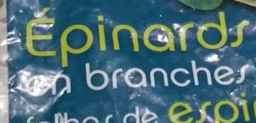 Auchan Épinards en branches packshot