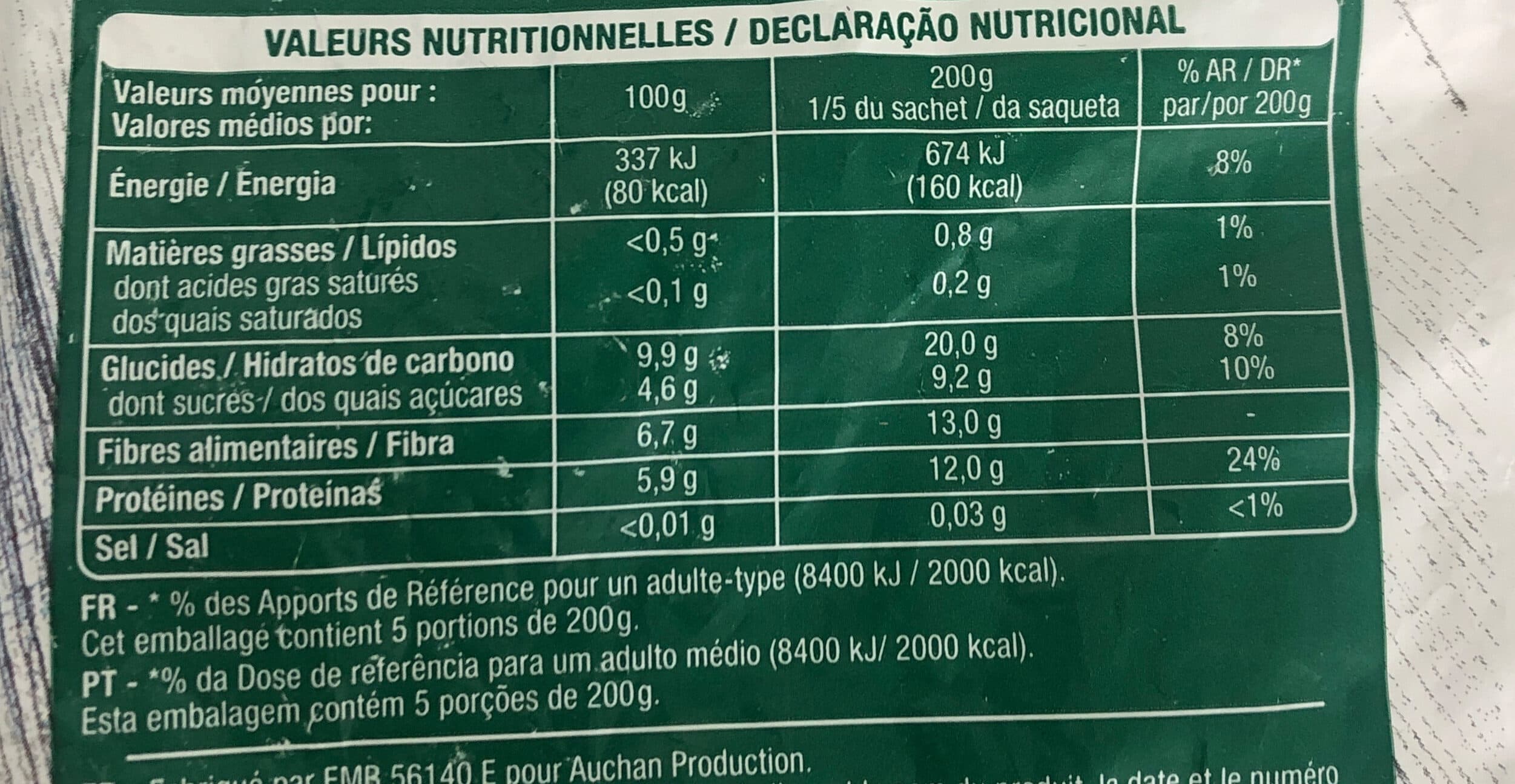 Auchan Petits pois extra-fins packshot