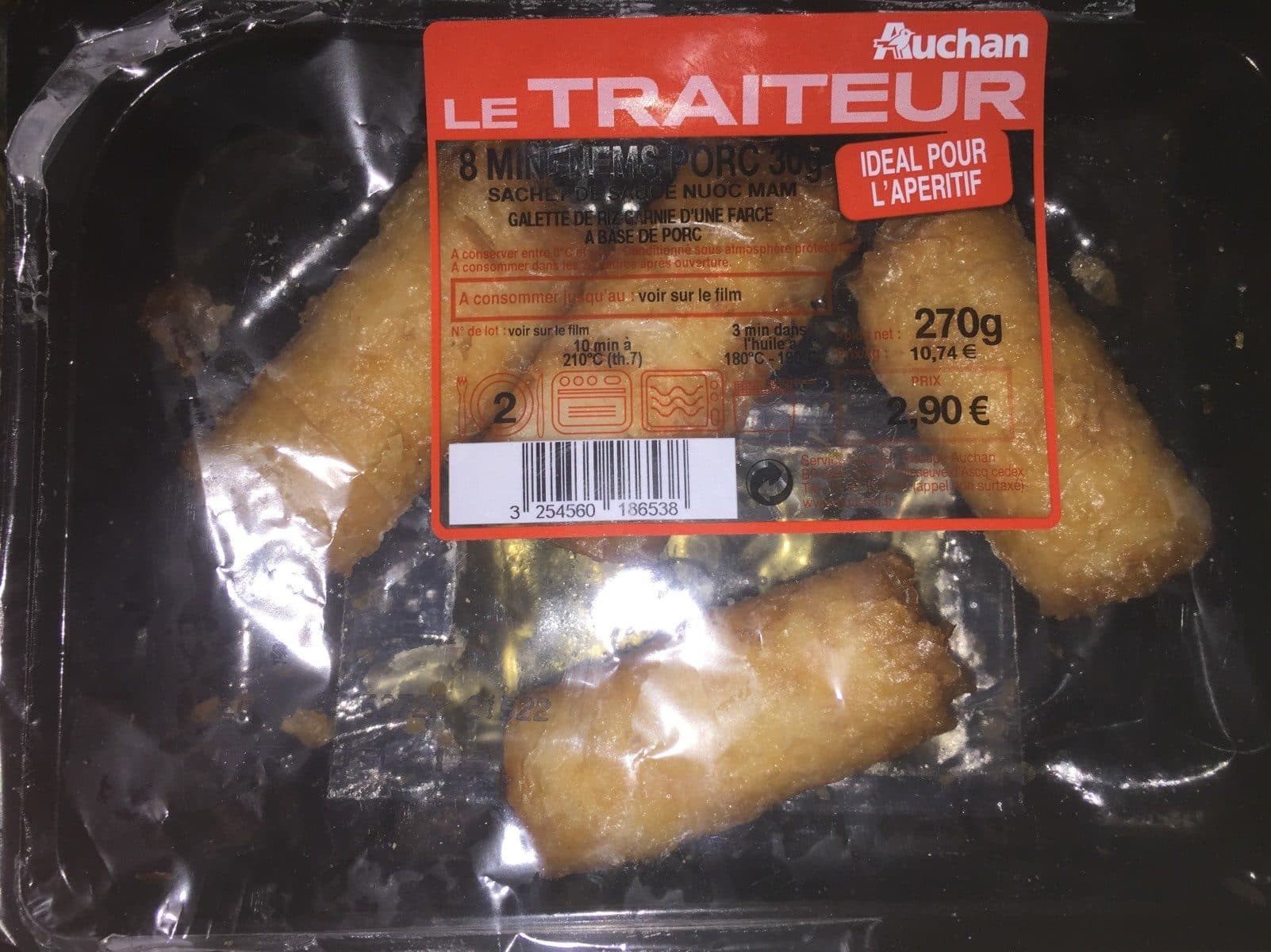 Auchan Mini Nems Porc et Volaille packshot