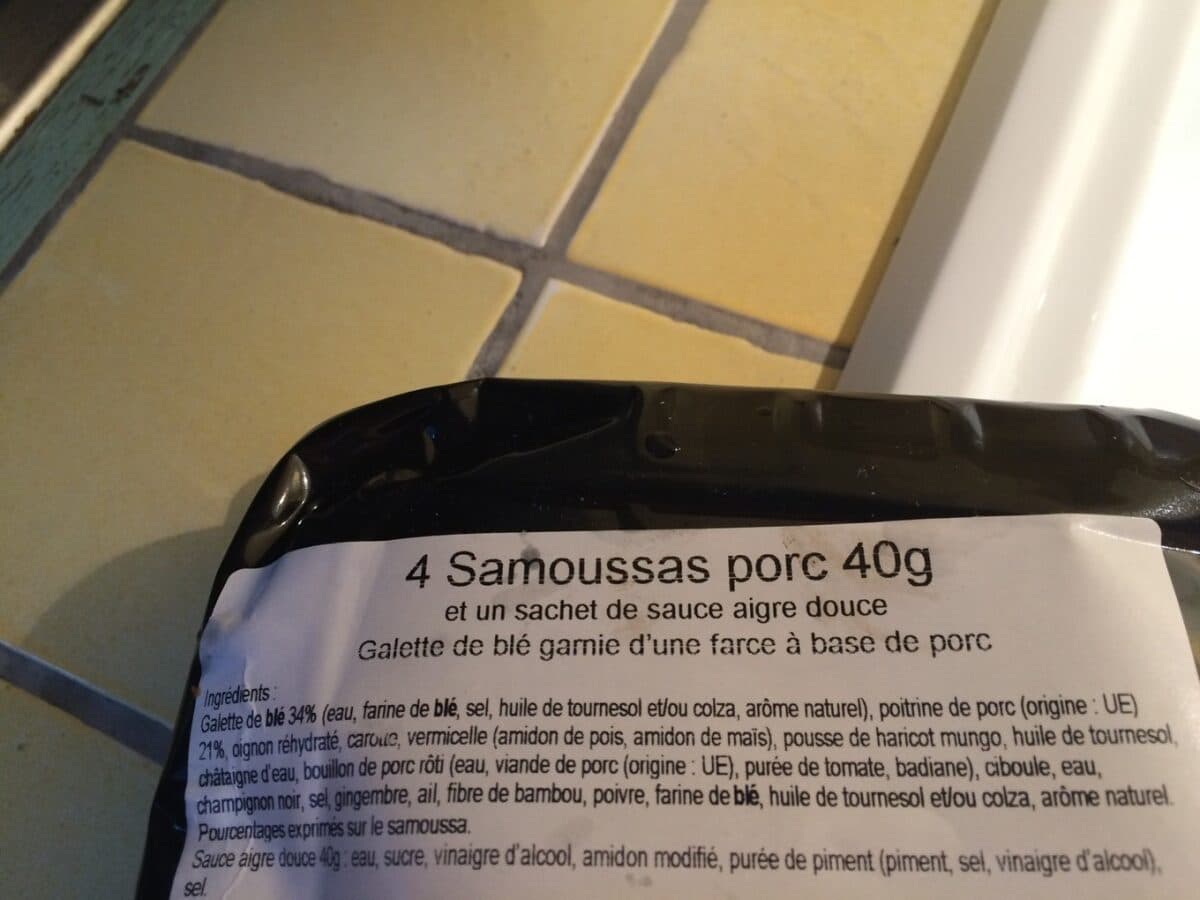 Open Food Facts Samoussa porc 4x40g + sauce packshot