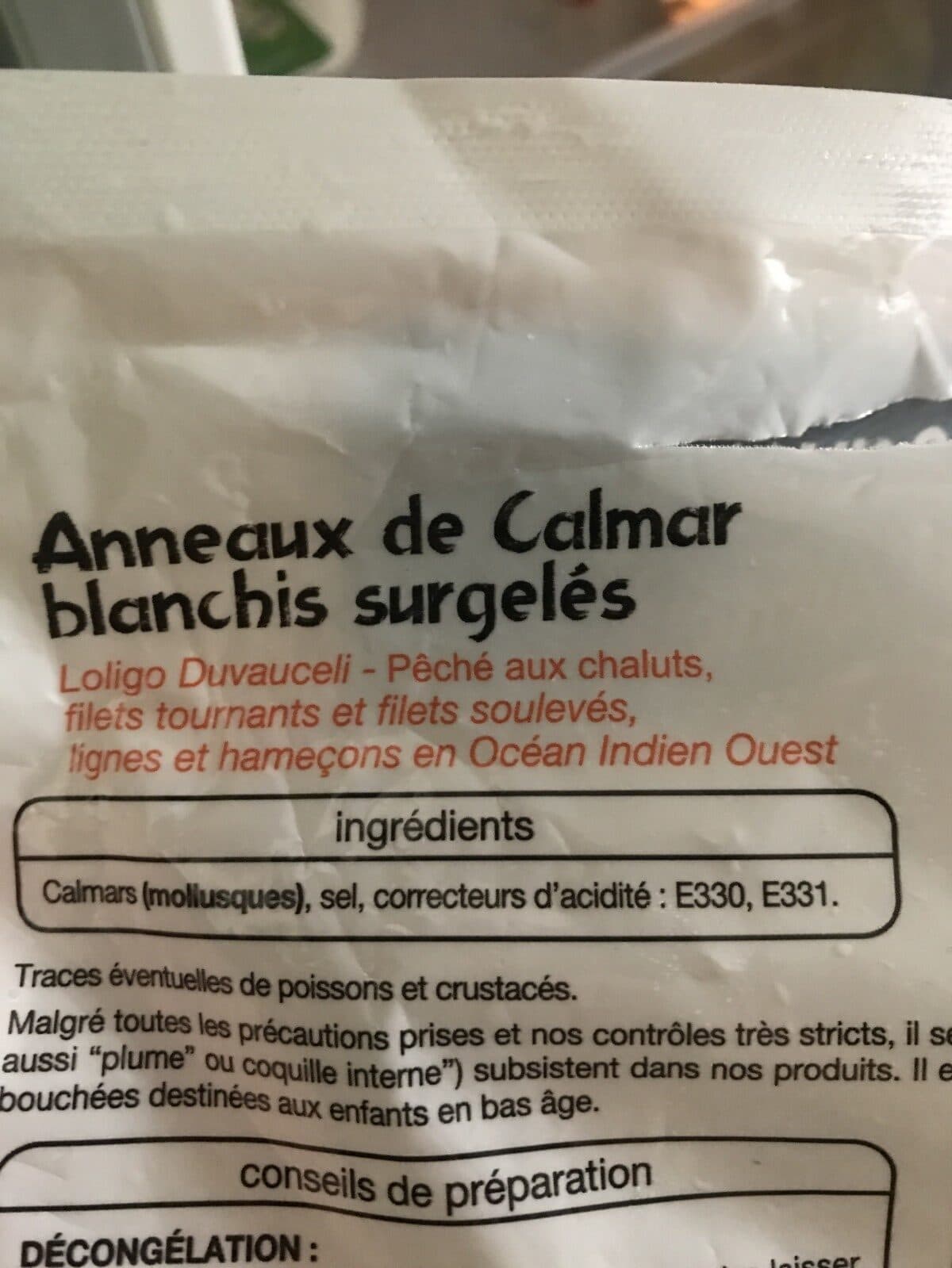 Open Food Facts Anneaux de Calmar packshot