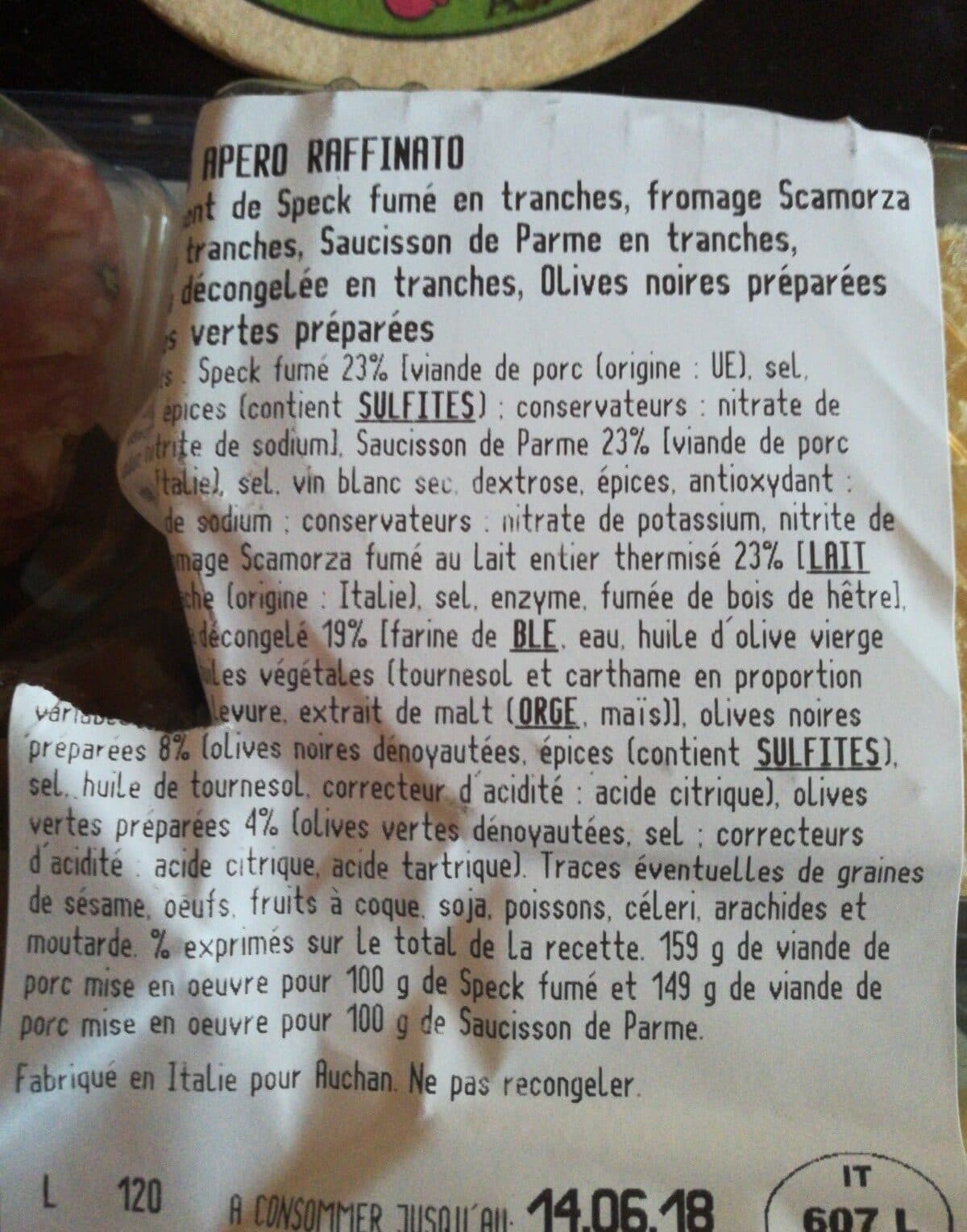 Open Food Facts Plateau Apéro raffinato packshot