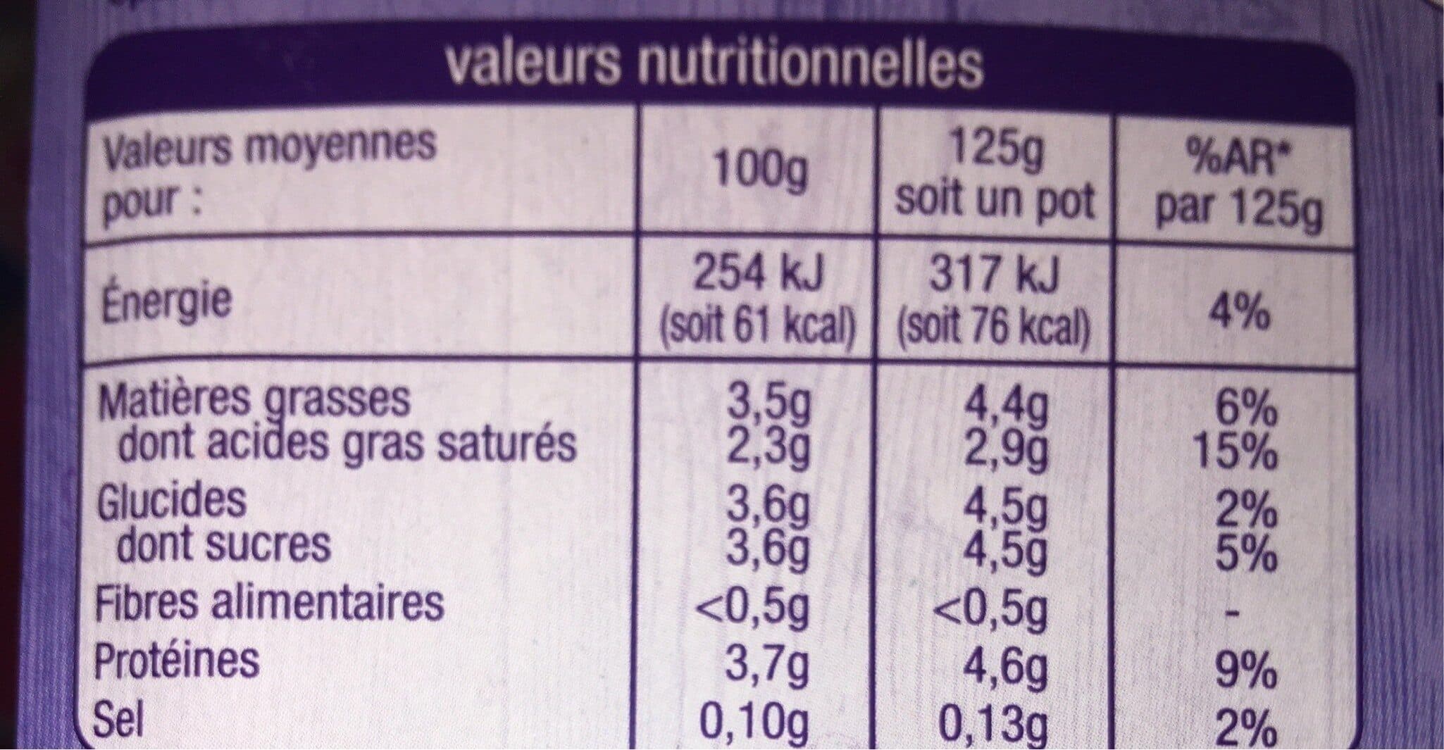Auchan Yaourt brassé nature Onctueux packshot
