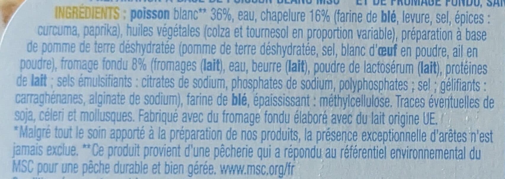 Auchan Poisson pané au fromage fondu packshot