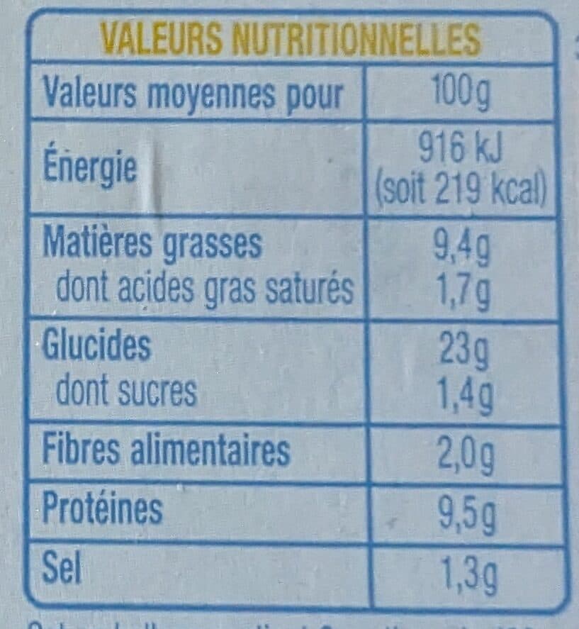 Auchan Poisson pané au fromage fondu packshot