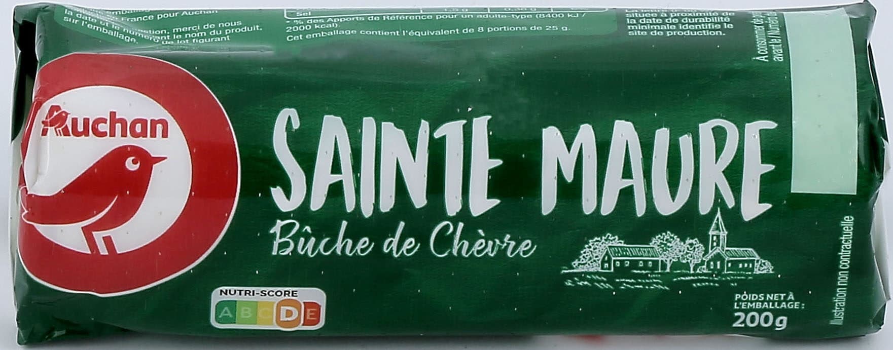 Auchan Sainte Maure Bûche de chèvre packshot