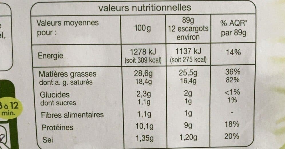 Auchan 48 escargots préparés à la Bourguignonne, Belle grosseur packshot