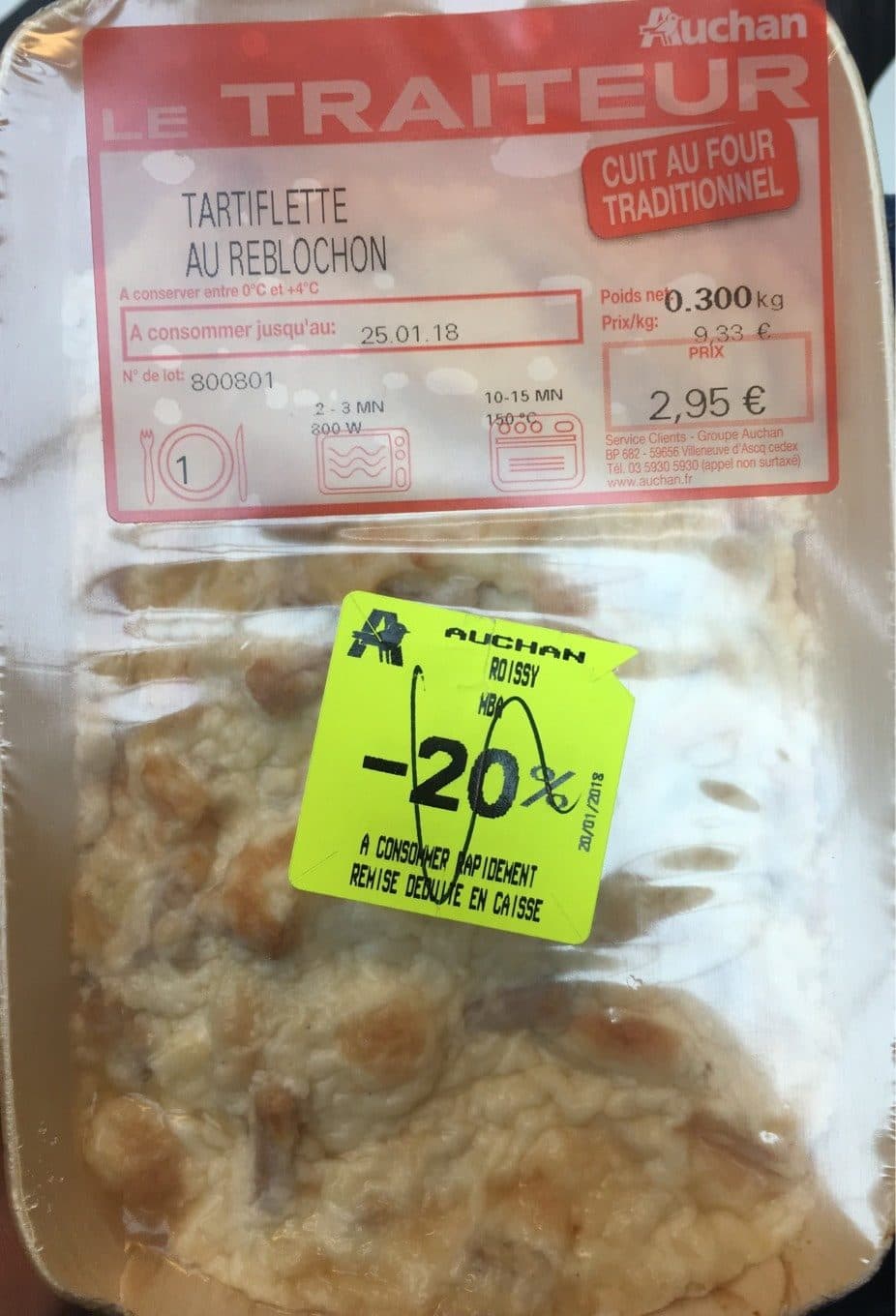 Auchan Le Traiteur Tartiflette au Reblochon packshot