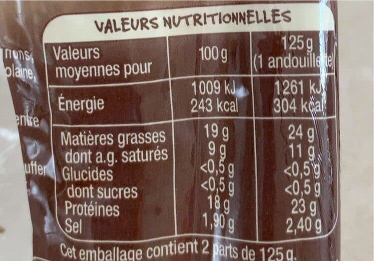 Auchan Véritables andouillettes packshot