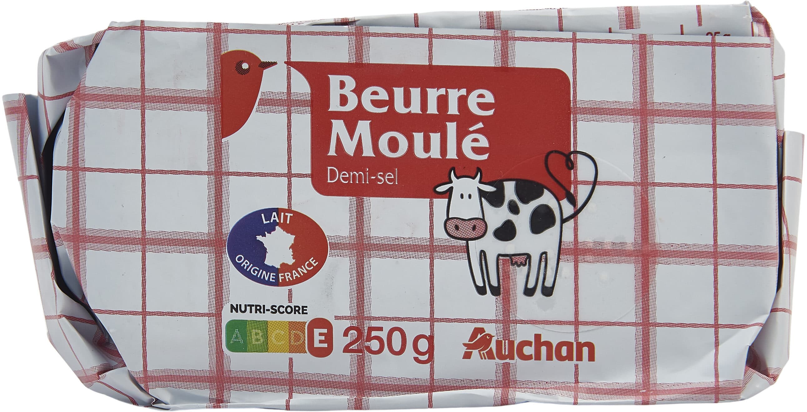 Auchan Beurre moulé demi-sel packshot