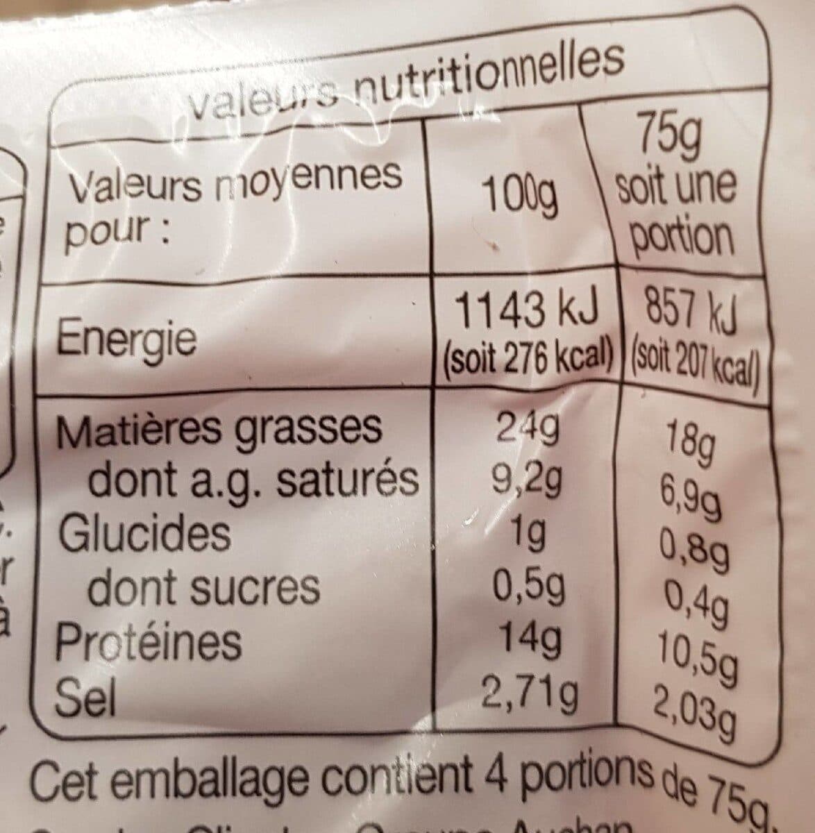 Auchan Poitrine prétranchée fumée packshot