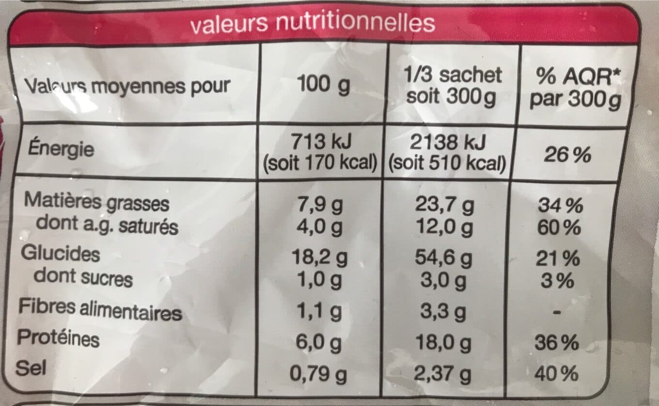 Auchan Torsades à la carbonara, crème fraîche et lardons packshot