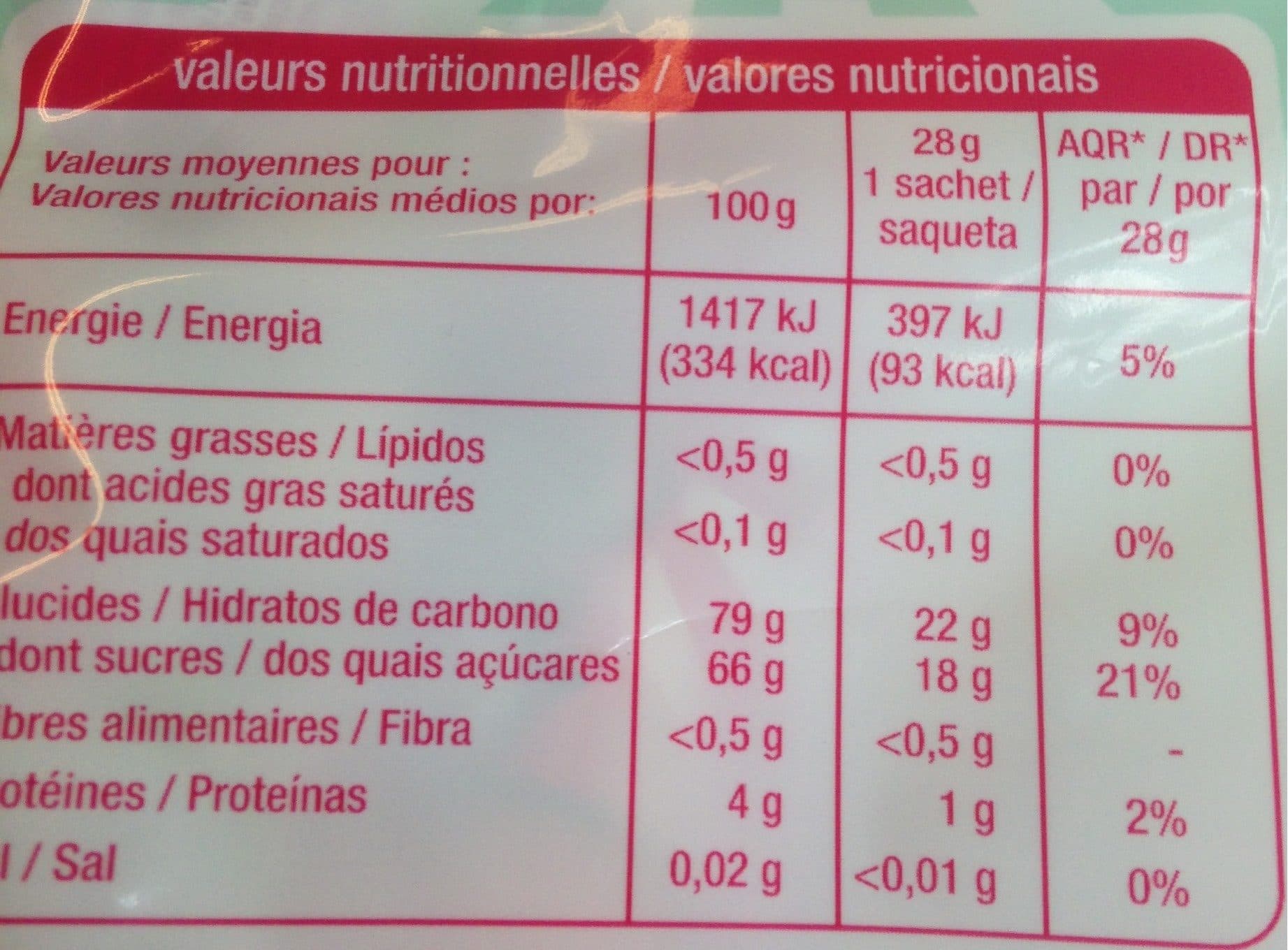 Auchan Sachet 308g Max de minis packshot