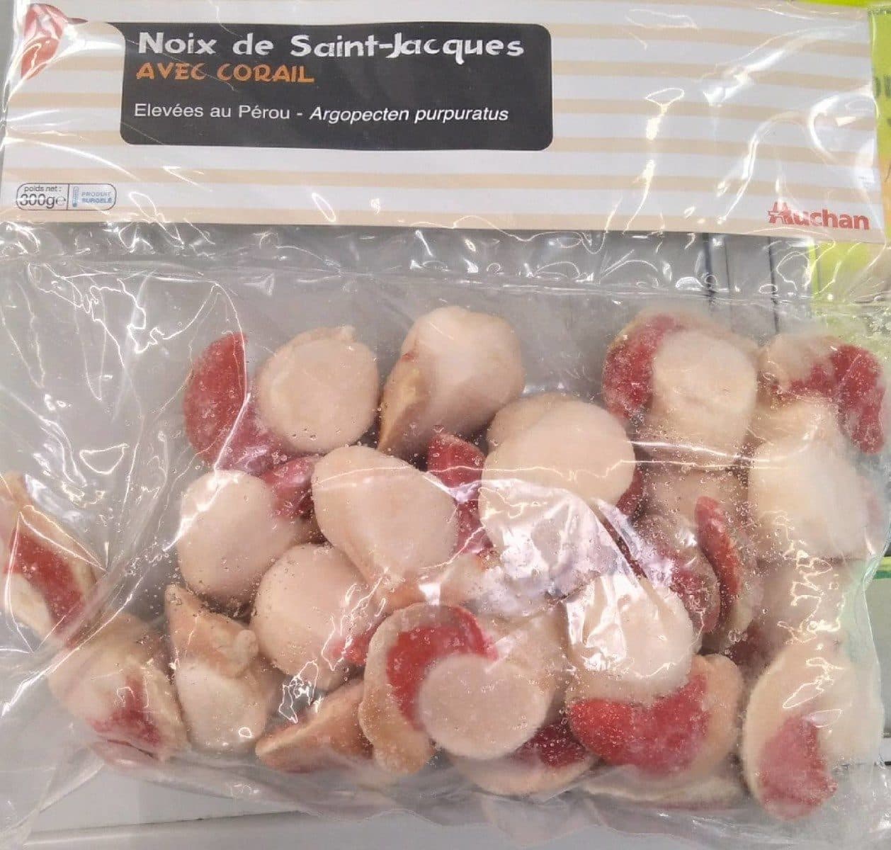 Auchan Noix de Saint Jacques avec corail packshot