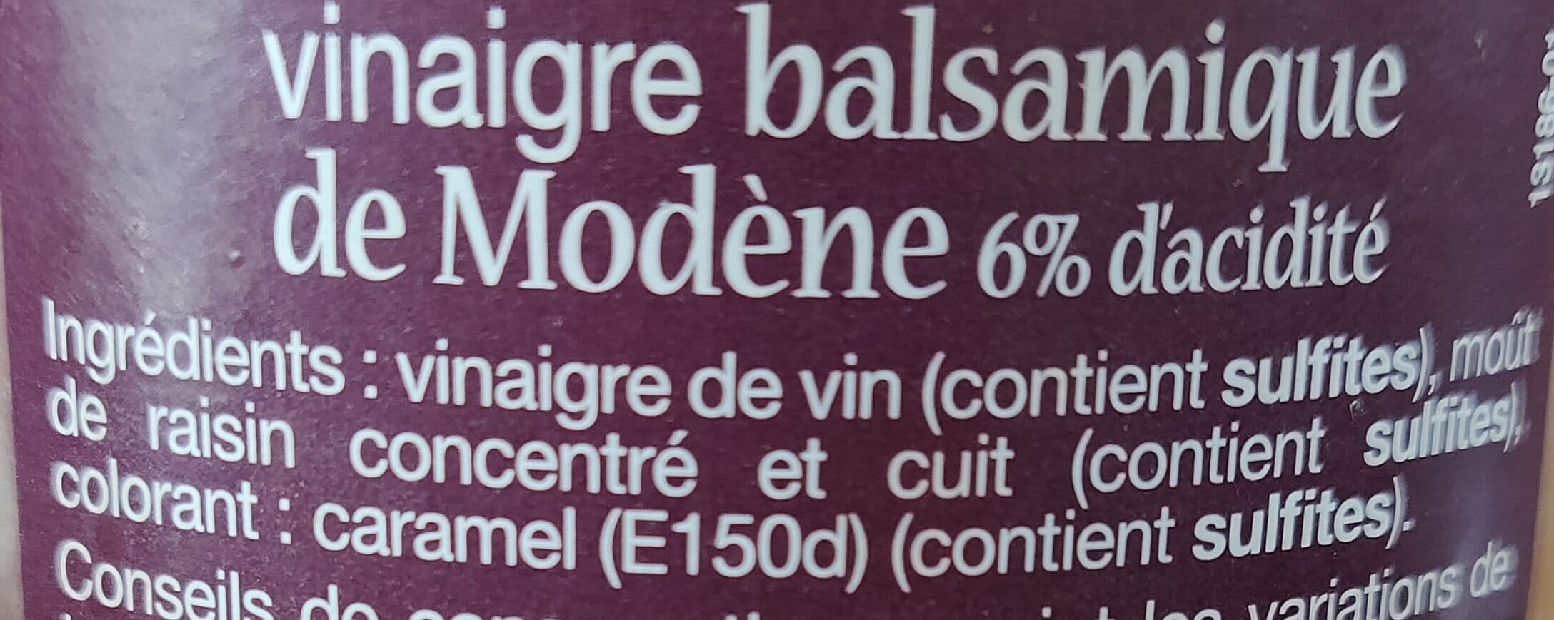 Auchan Vinaigre Balsamique de Modène 6% d'acidité packshot