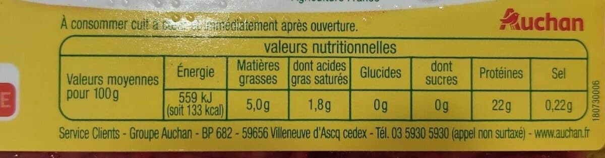 AUCHAN Cheveux d'ange Bœuf Bio packshot