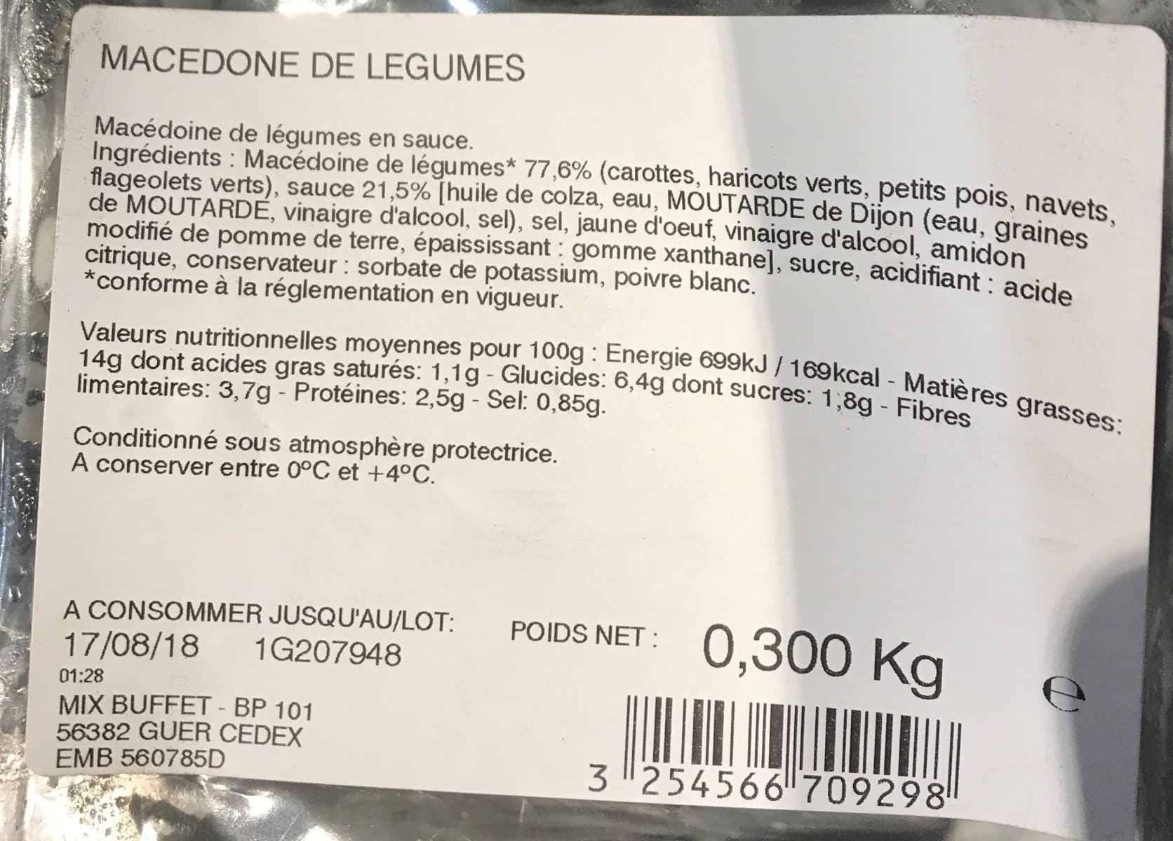Open Food Facts Macédoine de légumes packshot