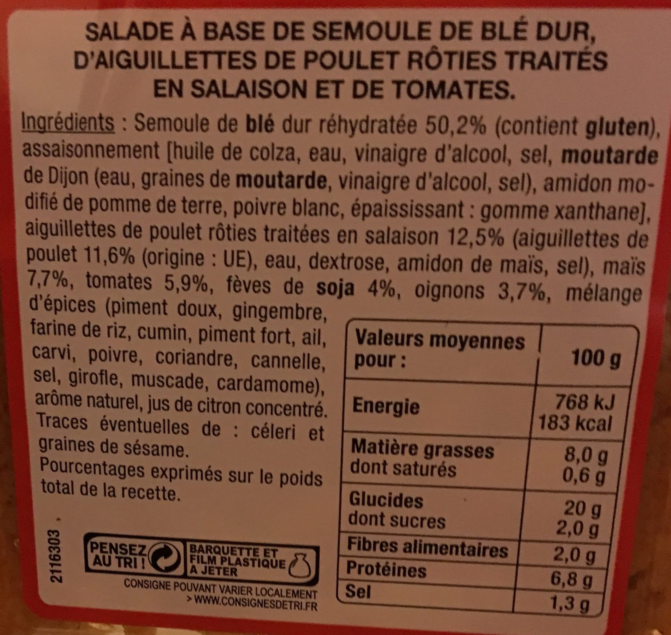 Le Traiteur Auchan Taboulé au Poulet Rôti packshot