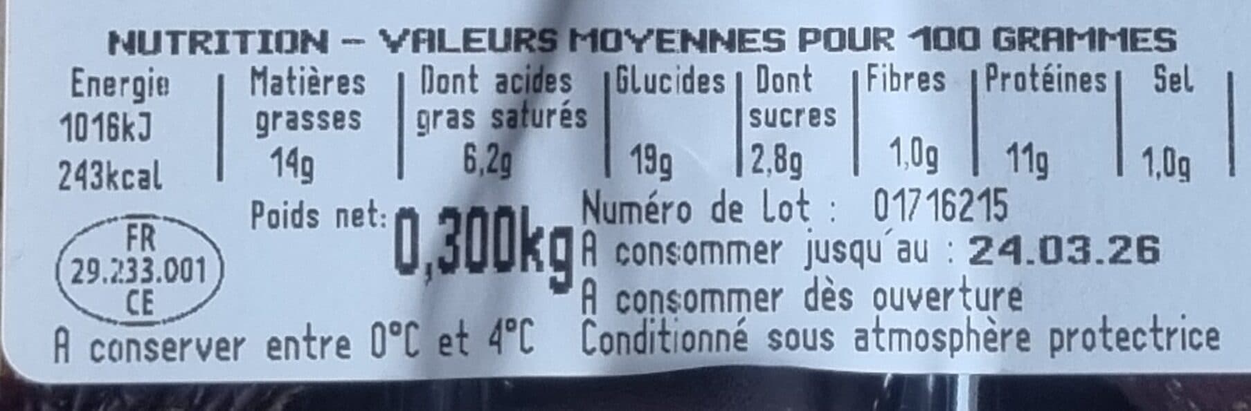 Auchan Traiteur Quiche aux saumons packshot