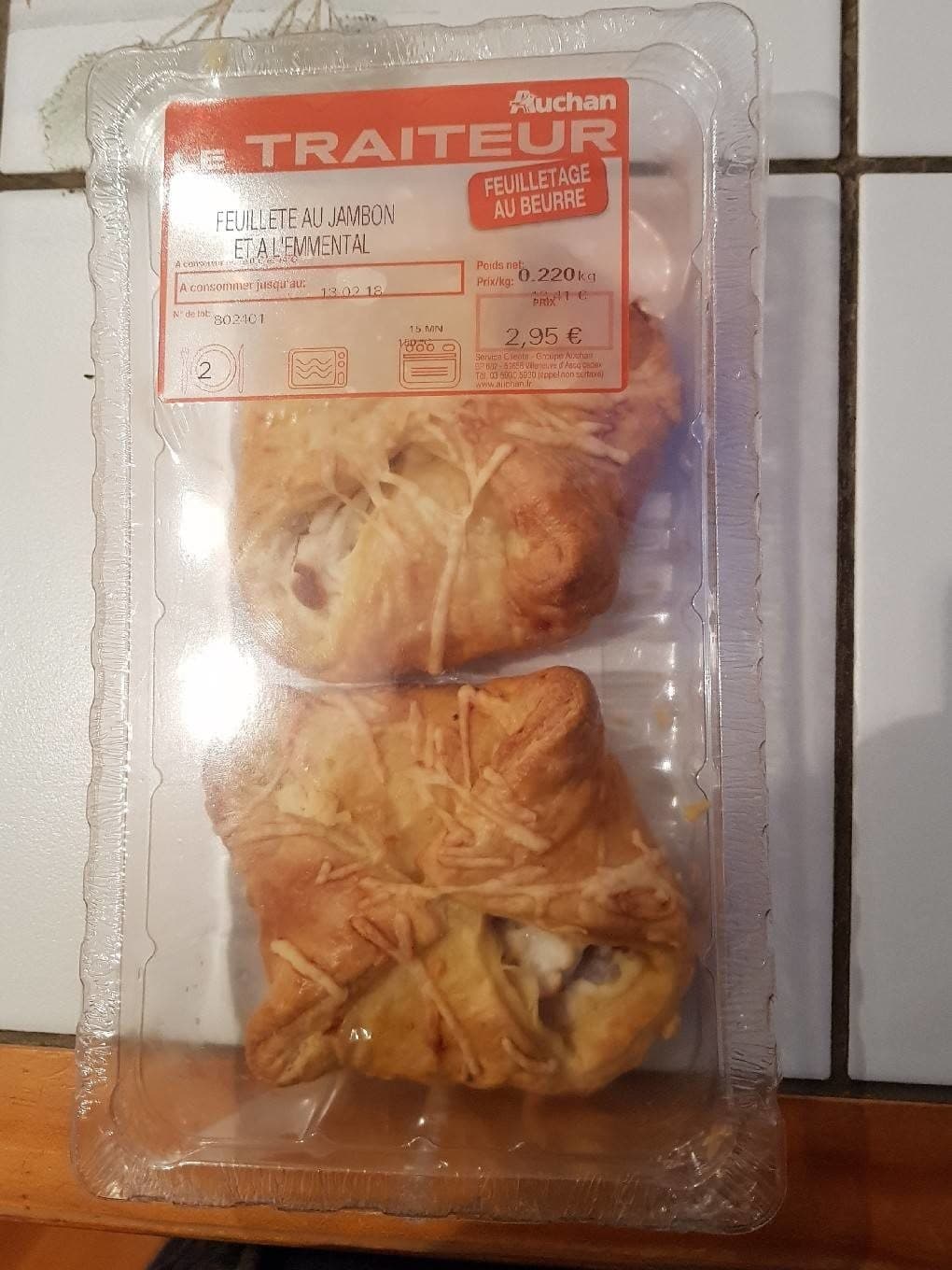 Auchan Le Traiteur Feuil Jambon Emmental packshot