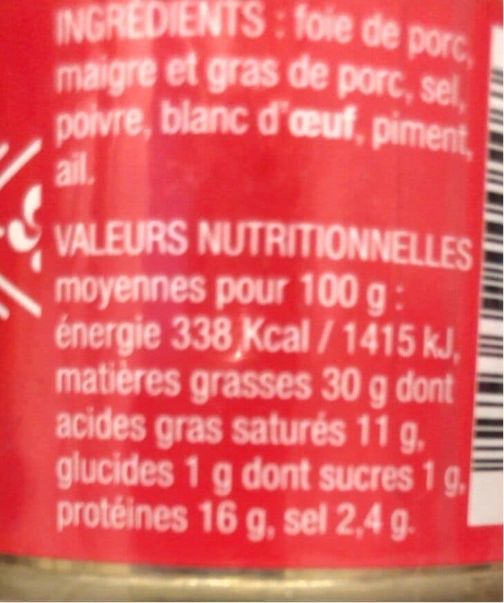 Orocbat Pate basque piquant packshot