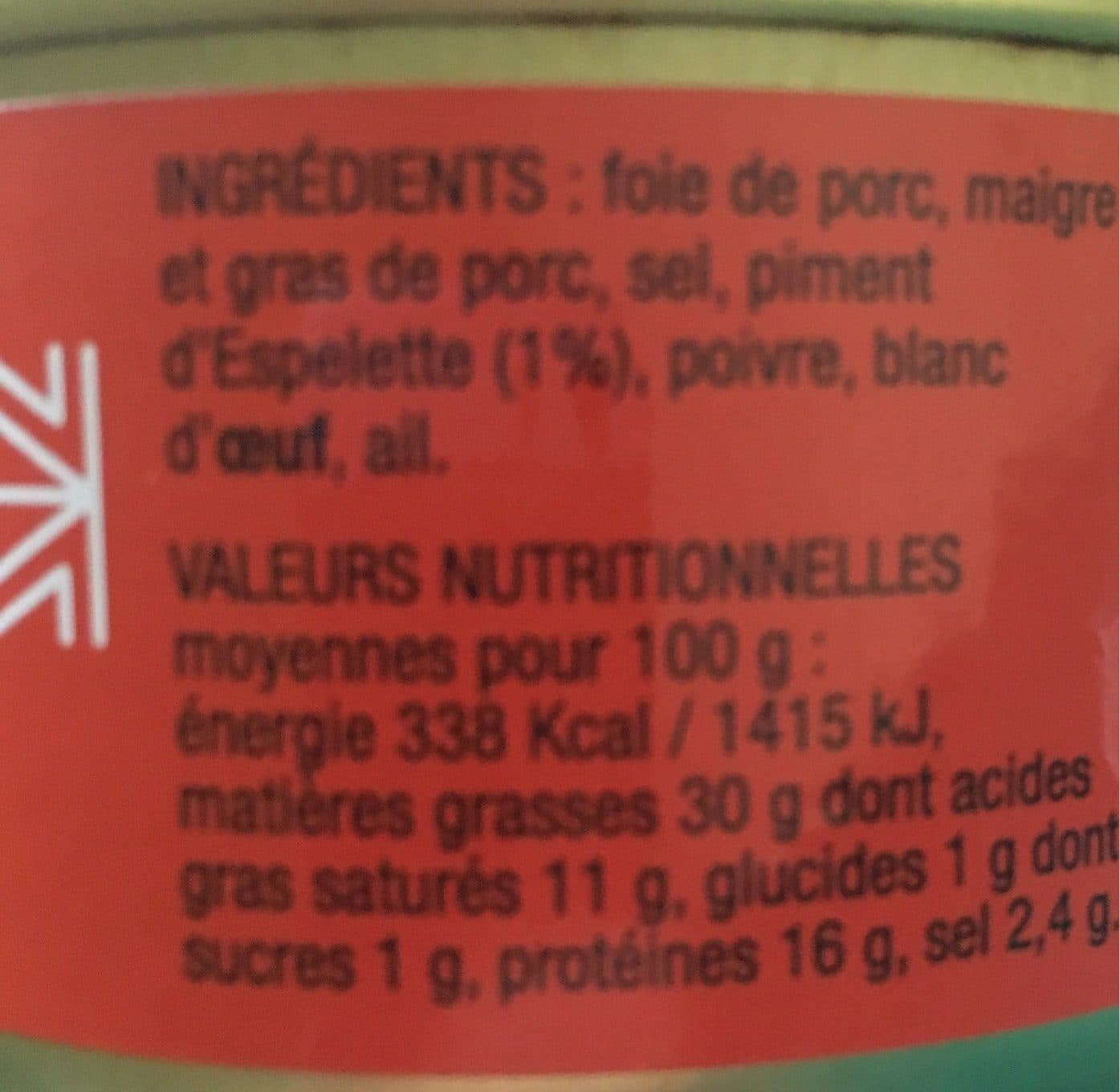 Orocbat Pâté Basque packshot