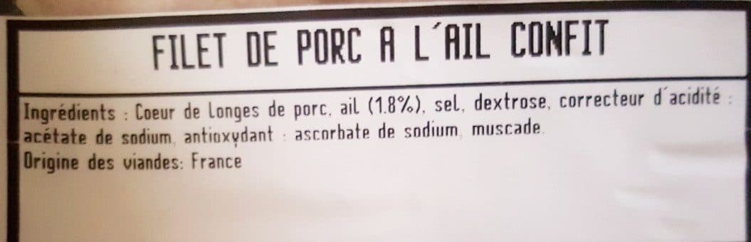 Orocbat Filet de porc à l'ail confit packshot