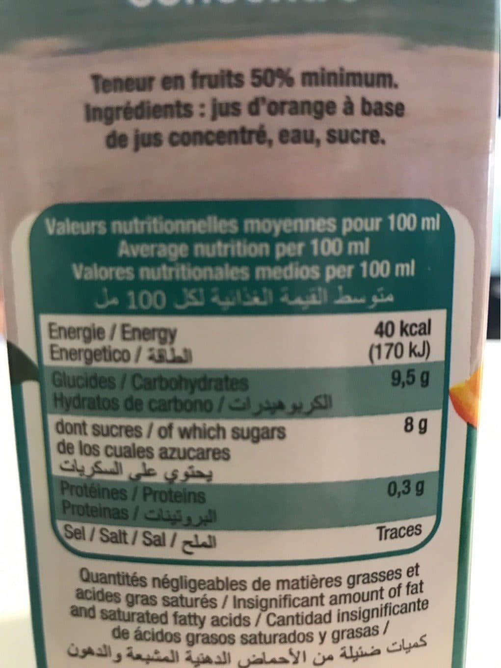 Récré Nectar d’orange 1L packshot