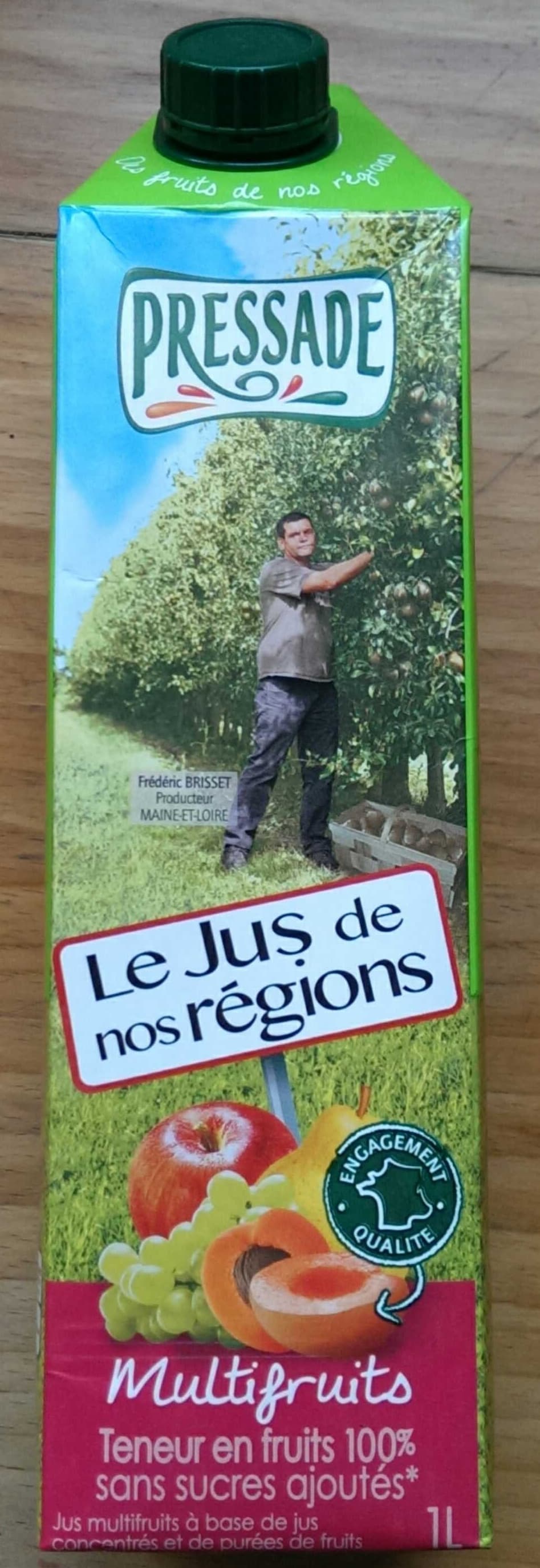 Pressade Le Jus de nos Régions - Multifruits packshot