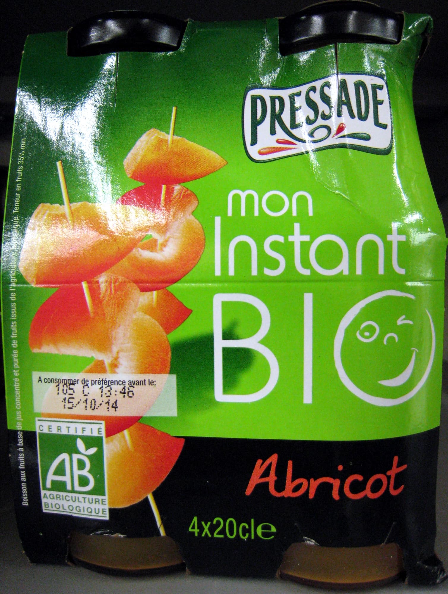 Pressade Mon instant Bio Abricot packshot