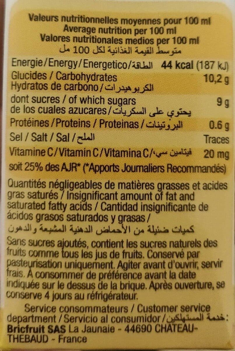 BRICI Jus d'orange packshot