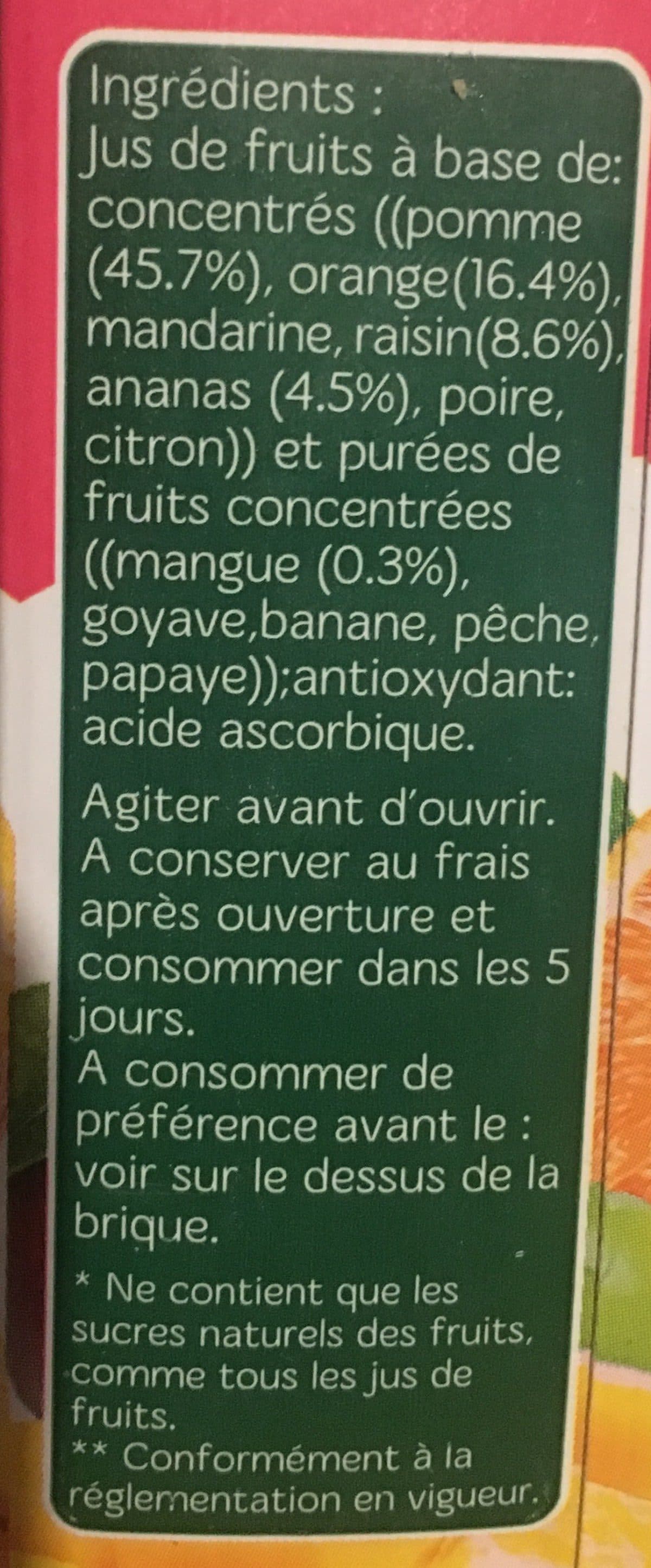 Pressade Jus Multifruits packshot