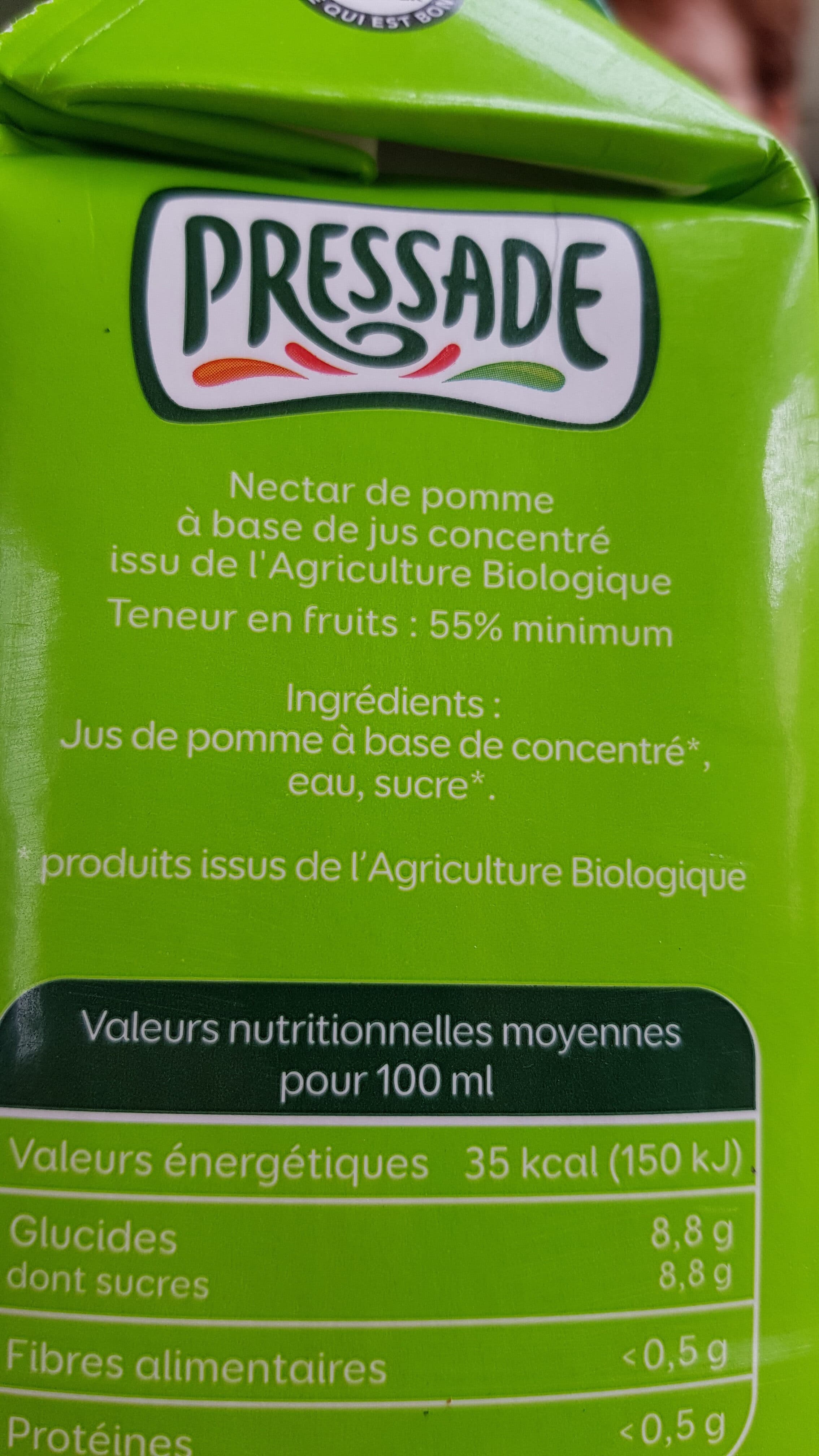 Pressade Nectar de pommes - Doux - Bio packshot