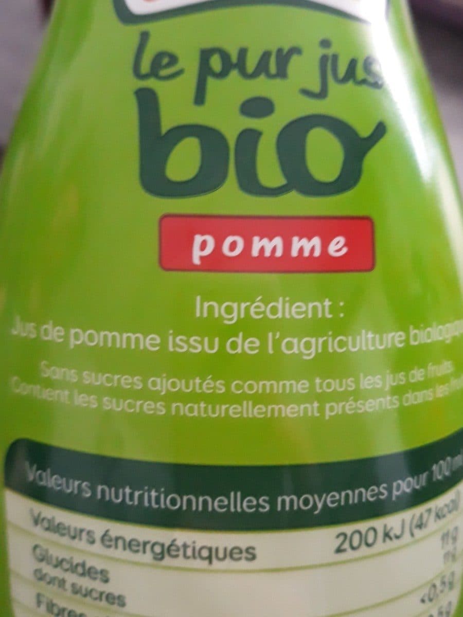 Pressade Le pur jus bio pomme packshot