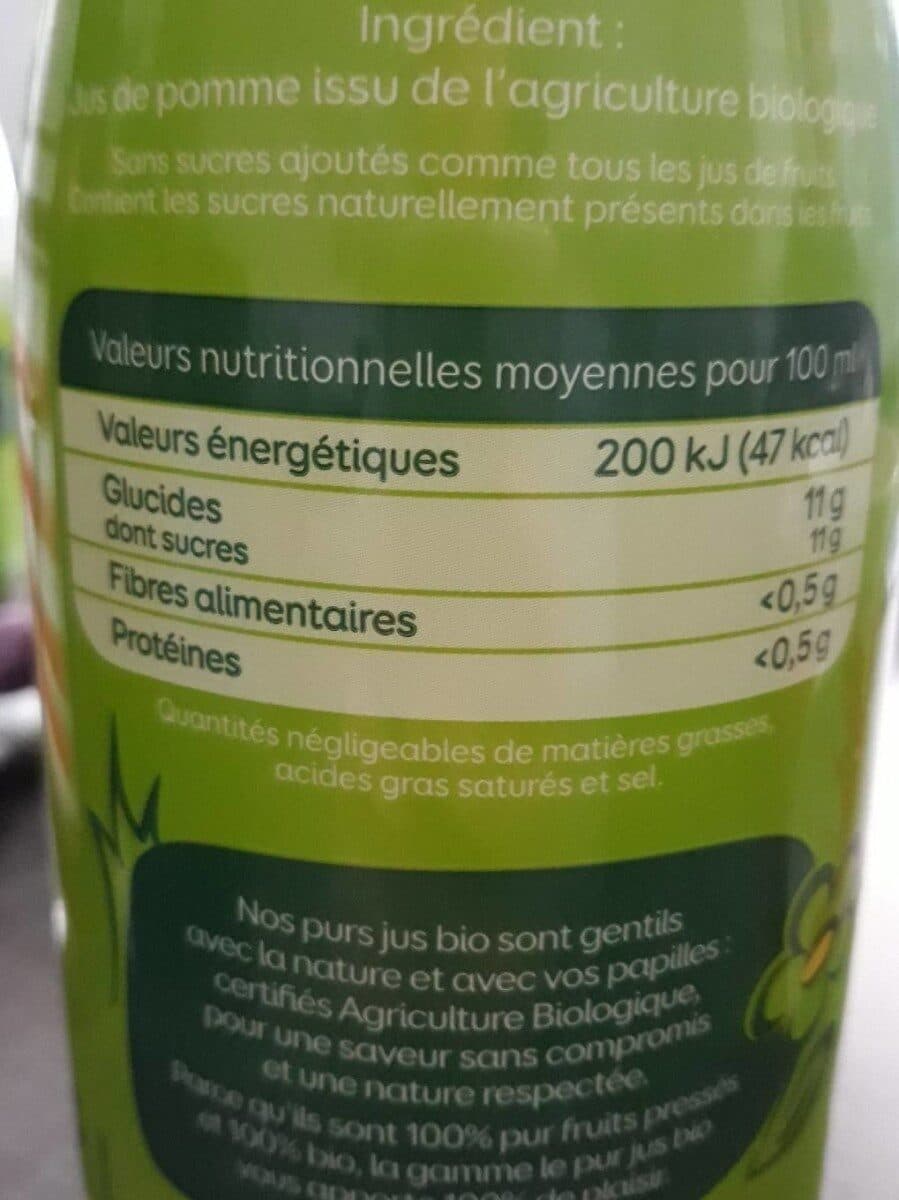 Pressade Le pur jus bio pomme packshot