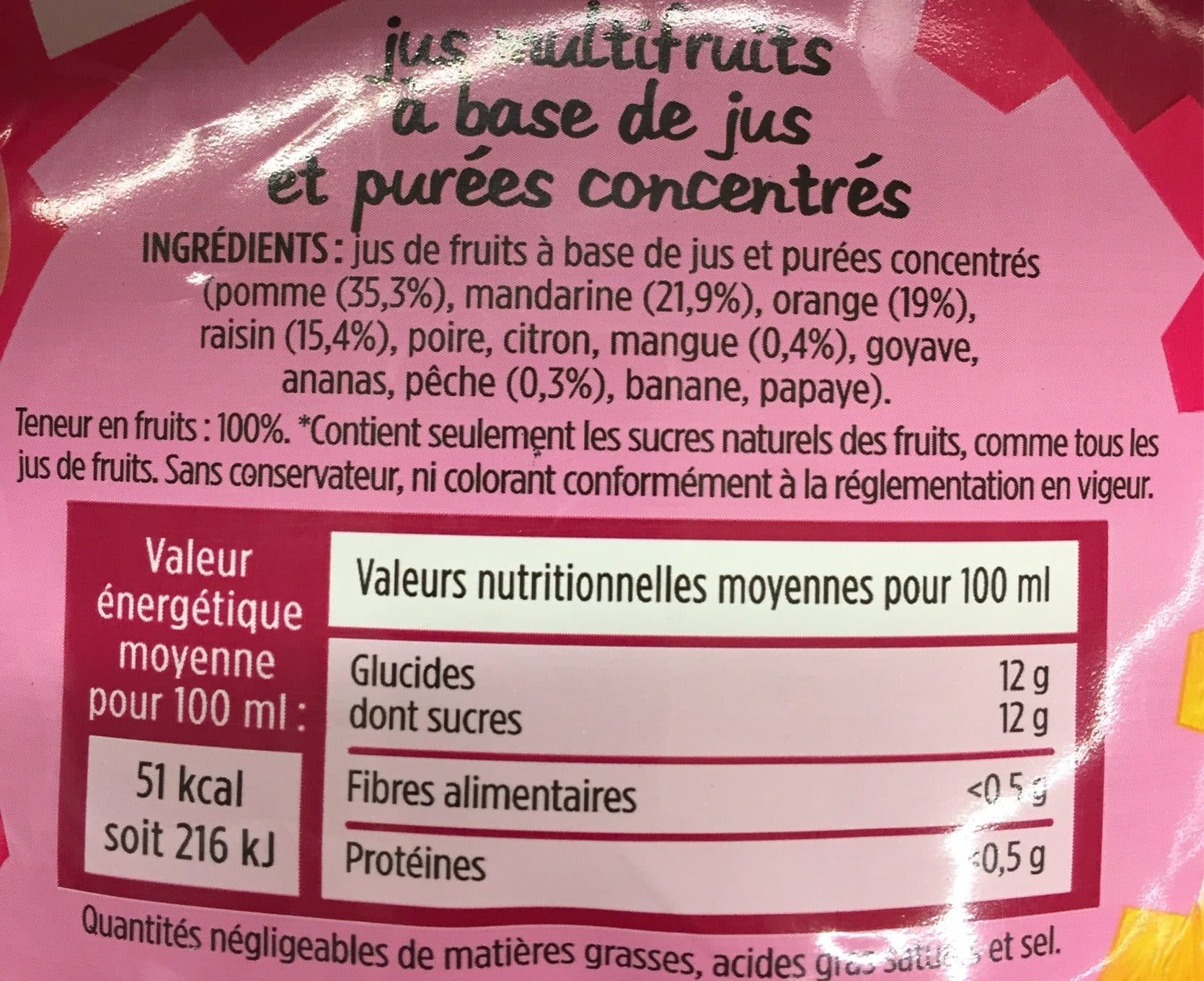 Pressade Jus de fruit Pressade Multifruits 3L packshot
