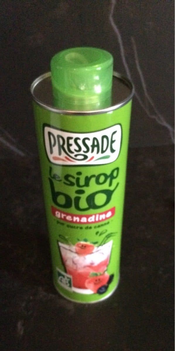 Pressade Le sirop bio grenadine packshot