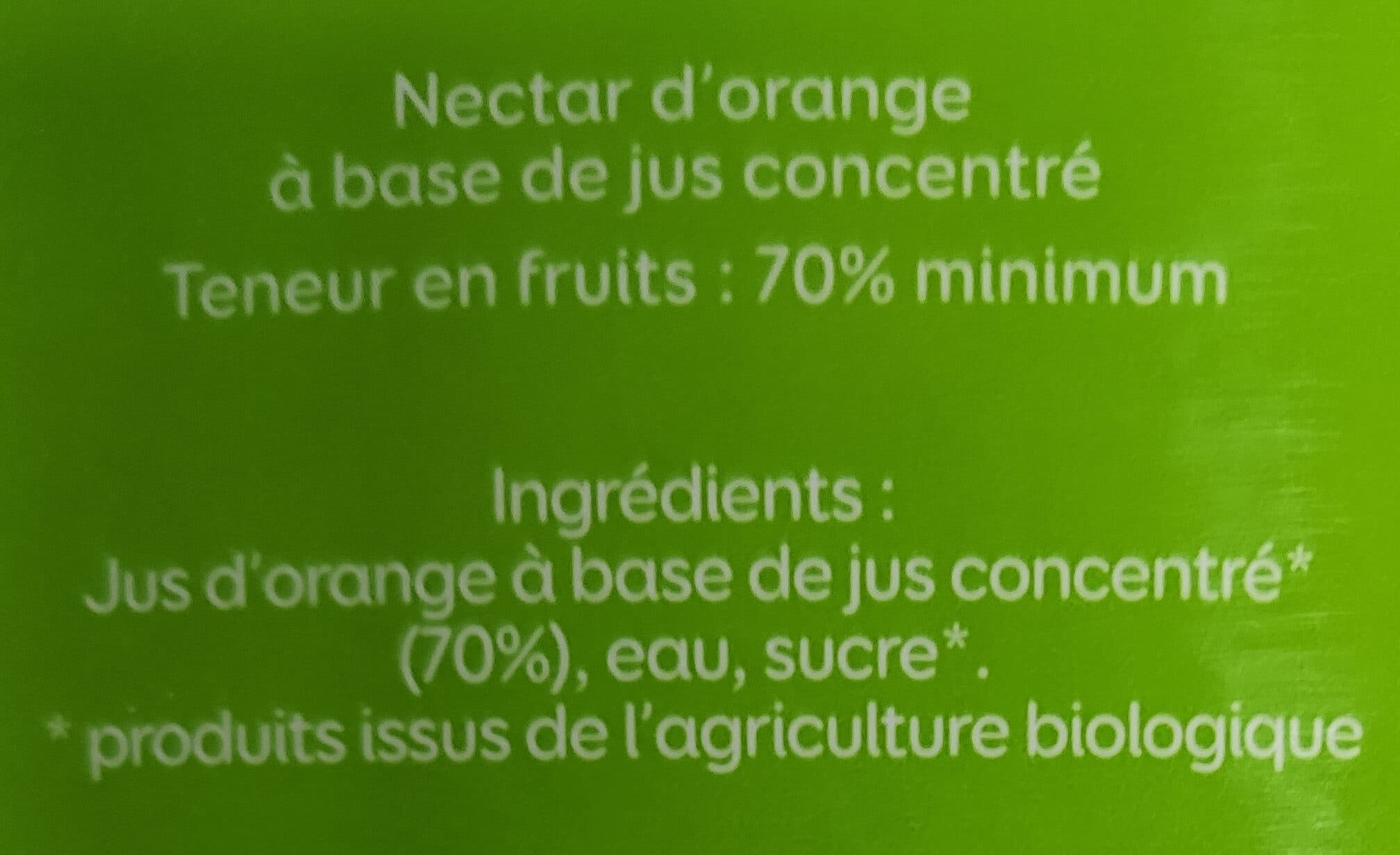 Pressade Le bio - Nectar d'orange à base de jus concentré packshot