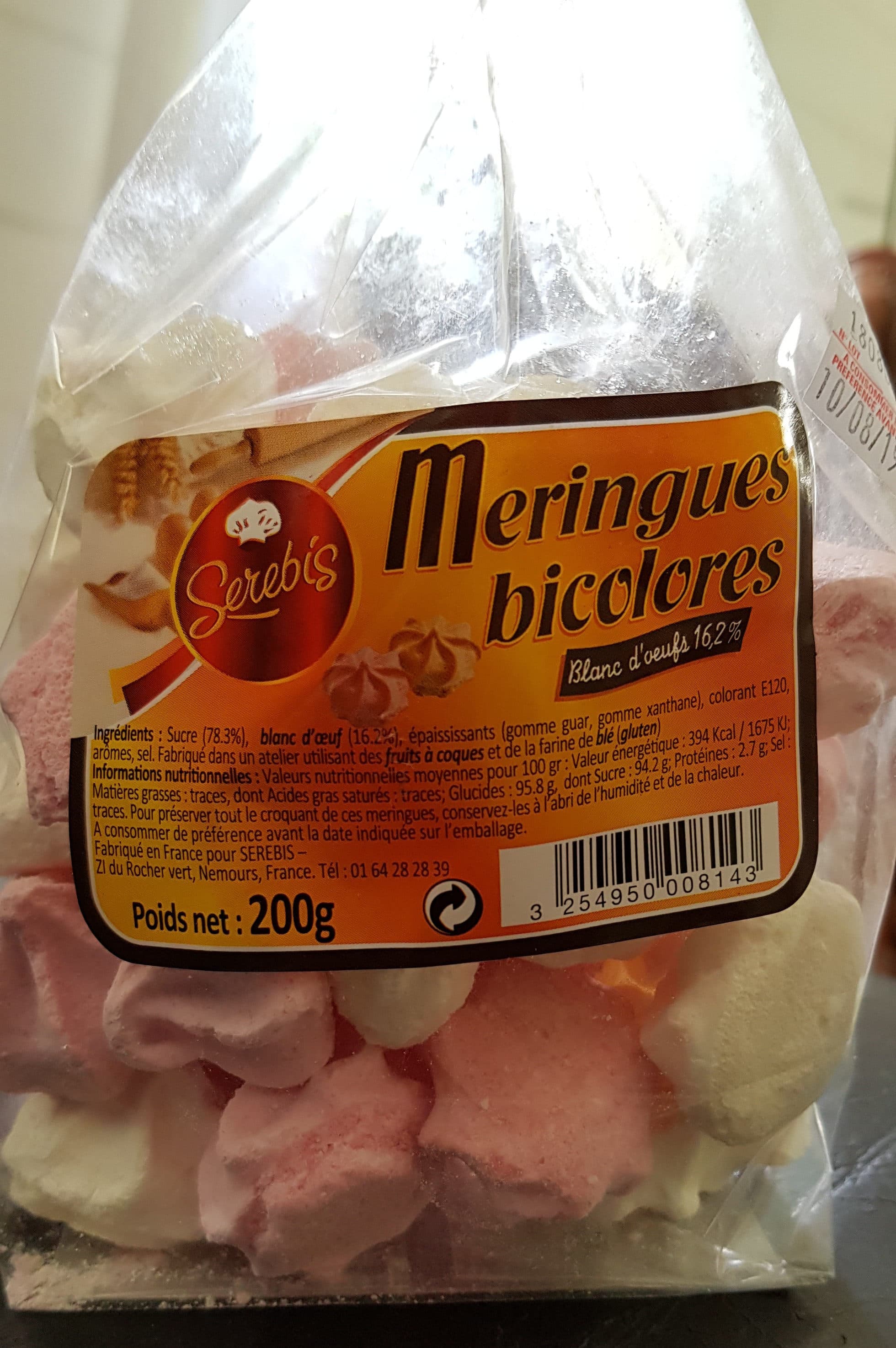 Serbis 12 Paquets De Meringues Bicolores Sachet packshot