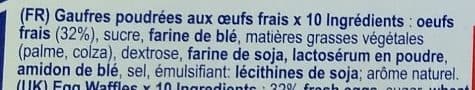 Serebis Gaufres poudrées aux œufs frais packshot