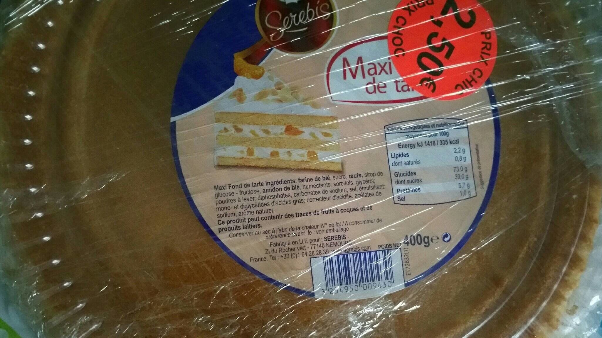 SEREBIS 8 Paquets De Maxi Fonds De Tarte x 3 packshot