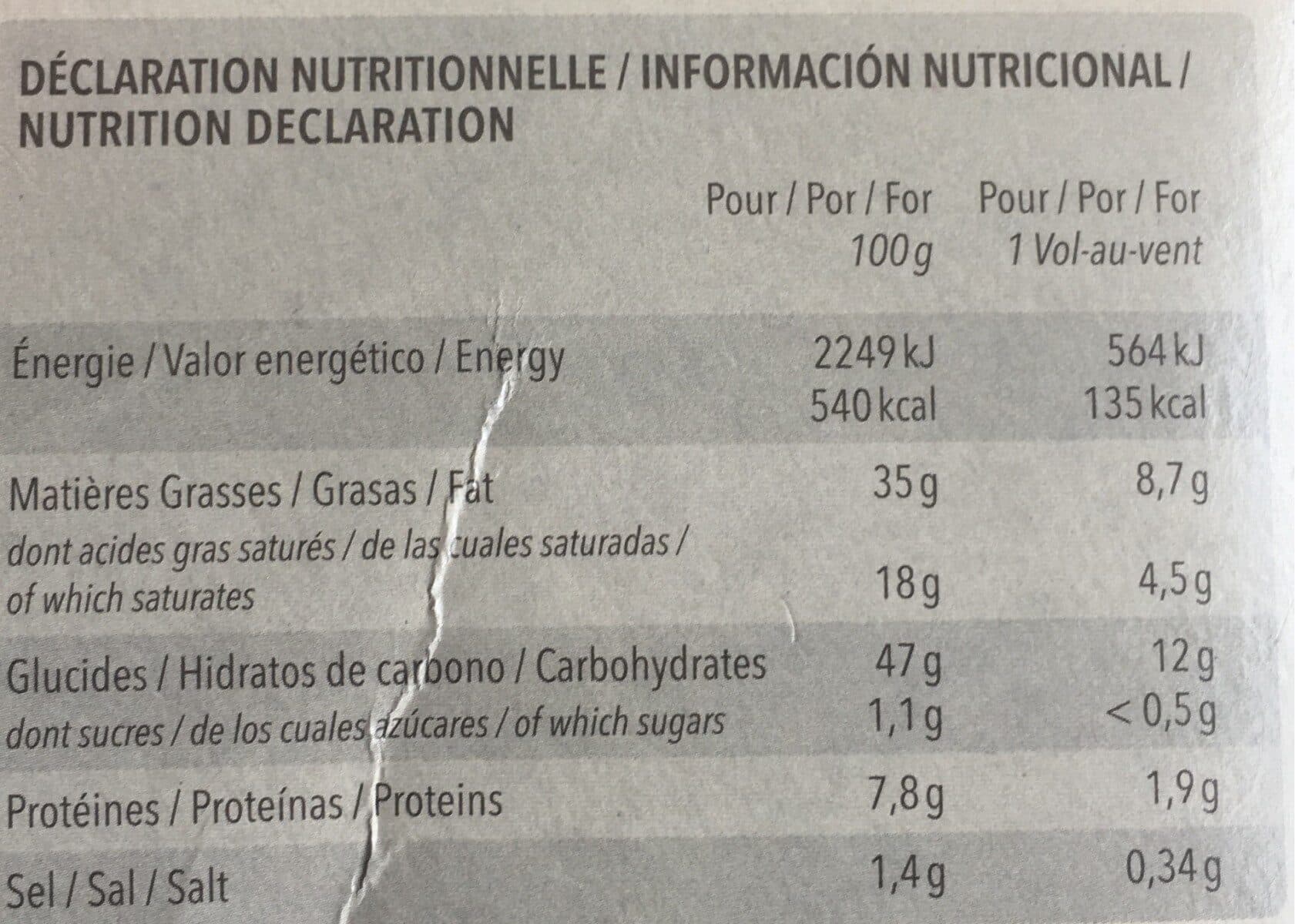 Mariebel Vol au vent packshot
