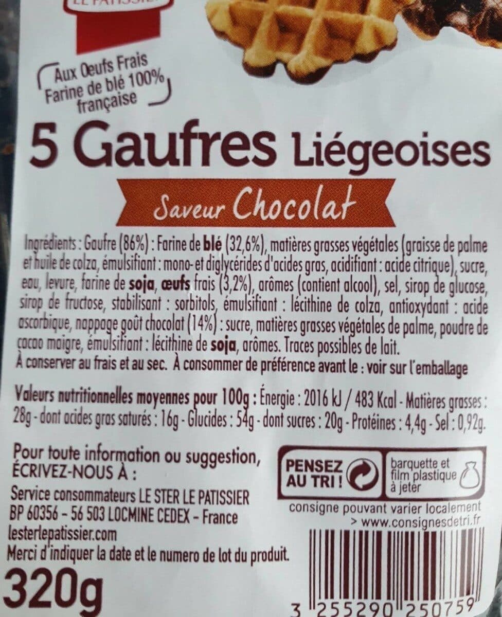 Le Ster Gaufres liégeoises saveur chocolat packshot