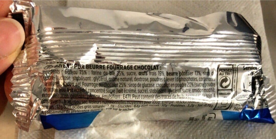 Le ster Gaillardise fourrage au chocolat packshot