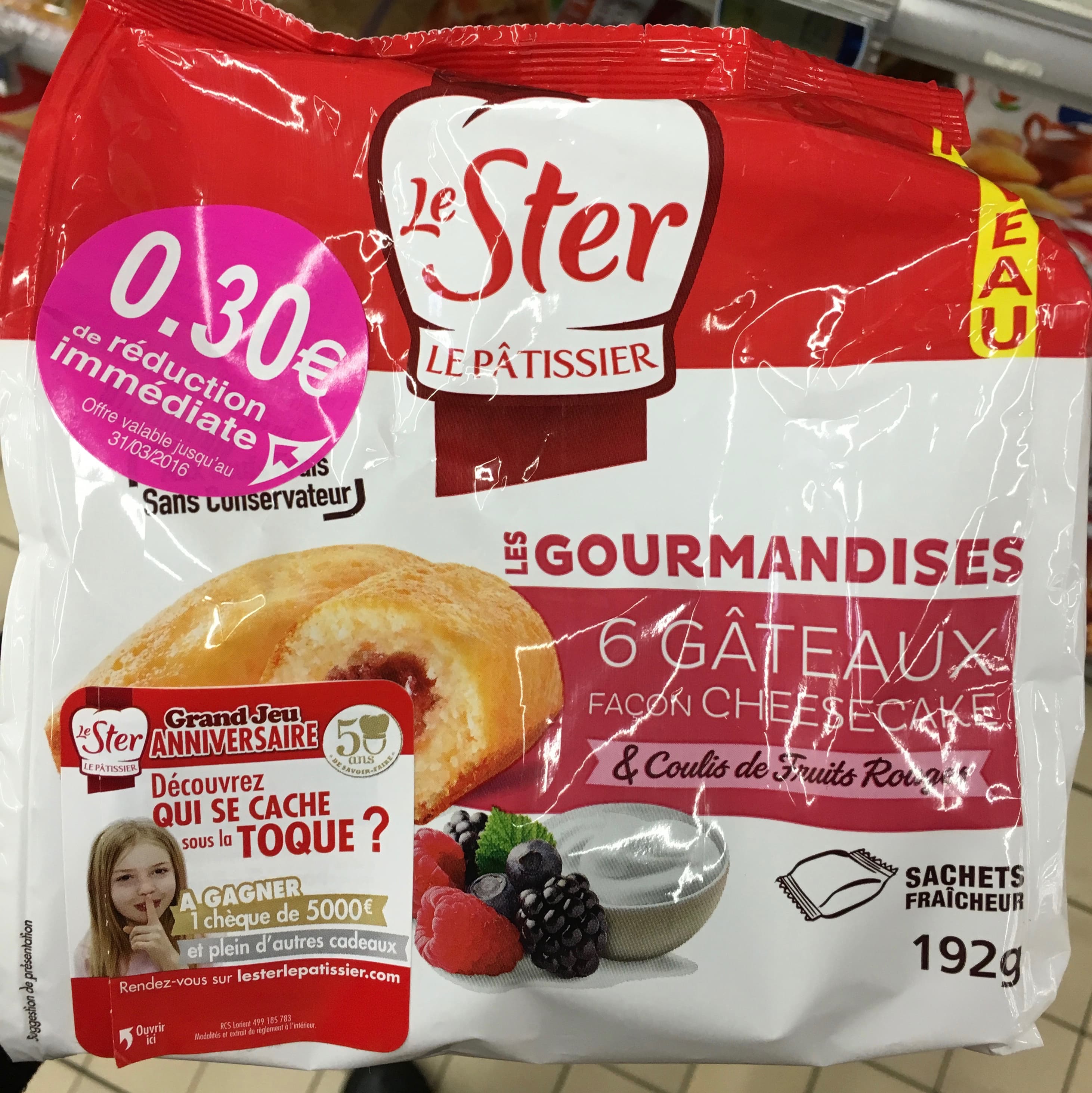 Le Ster Les Gourmandises 6 Gâteaux façon Cheesecake & Coulis de Fruits Rouges packshot