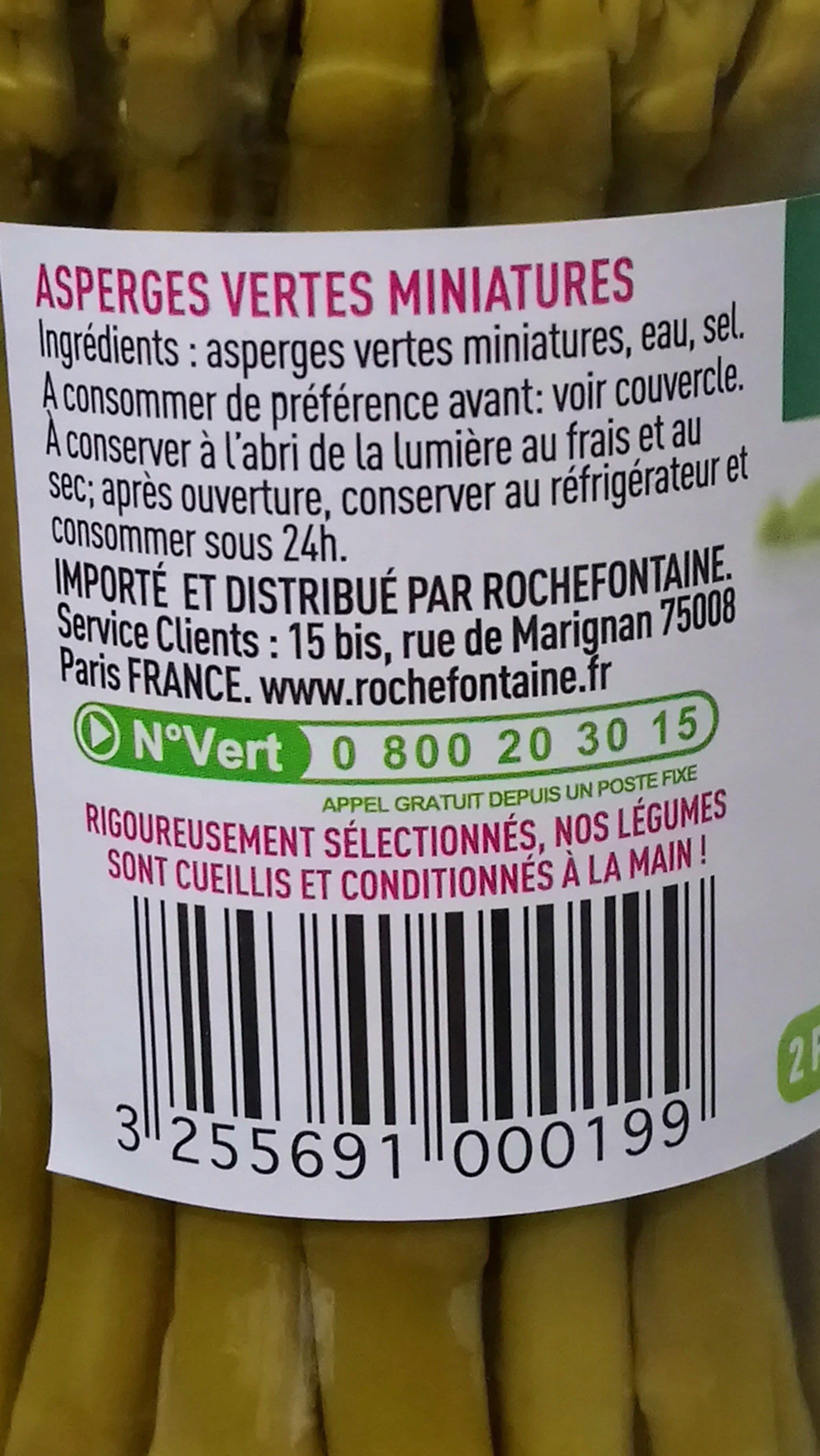 Rochefontaine Asperges vertes Rochefontaine, 2+1 gratuit packshot